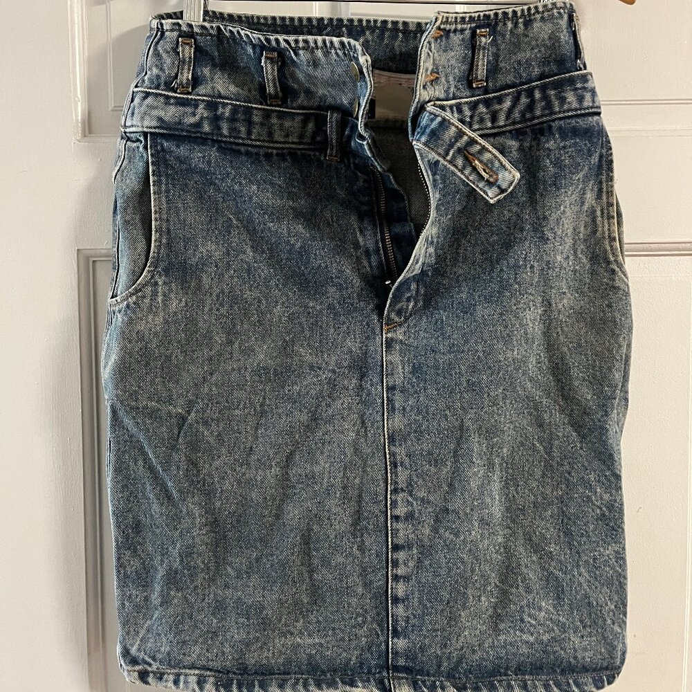 Classic 80s vintage blue jean skirt Sz 13